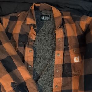 Carhartt Orange and Black Lightweight Shirt Jacket